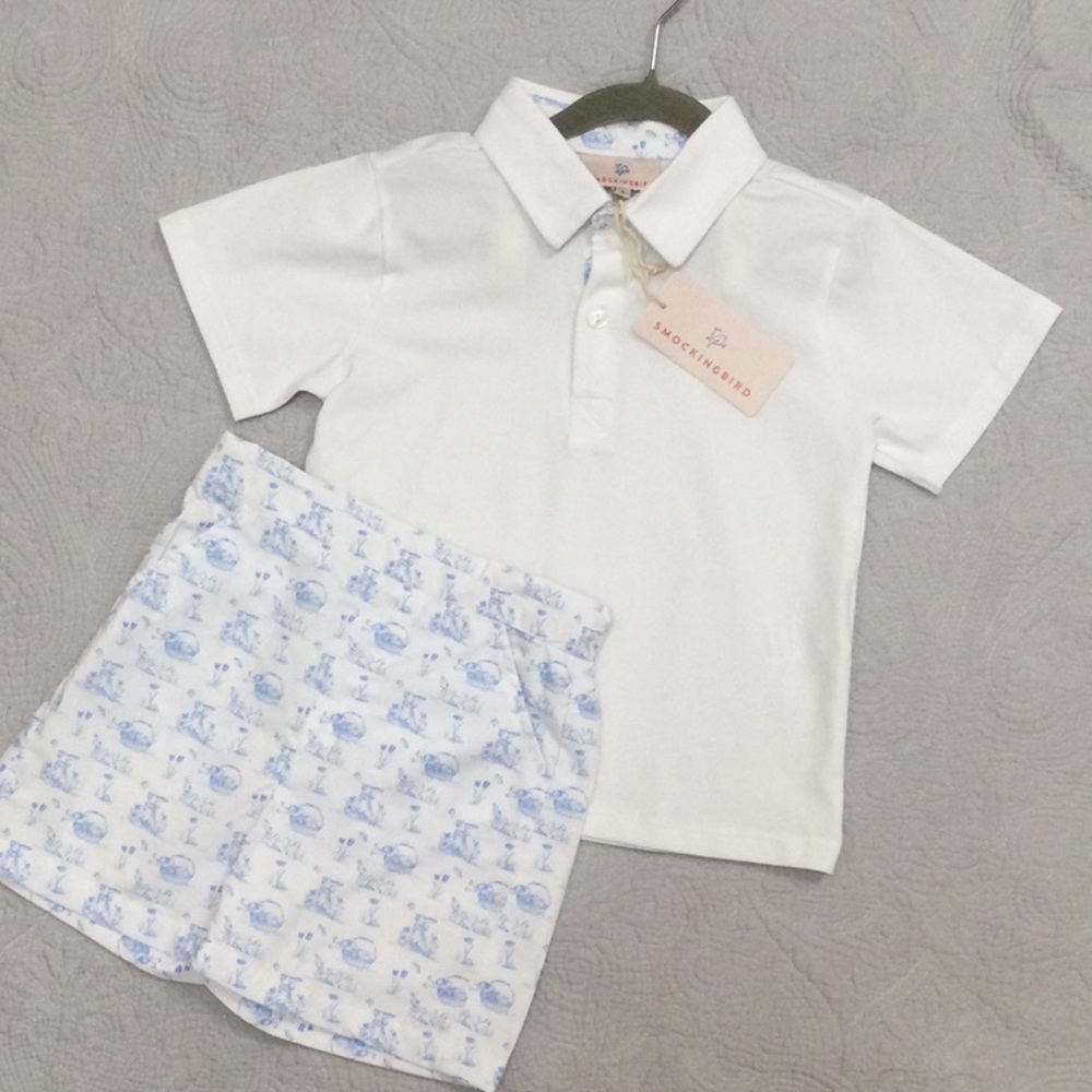 NWT SMOCKINGBIRD shirt and shorts set